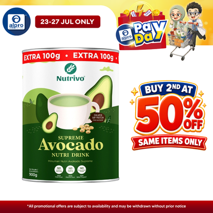 Nutrivo Supreme Avocado Nutri Drink 900g | High Fiber Nutrivo