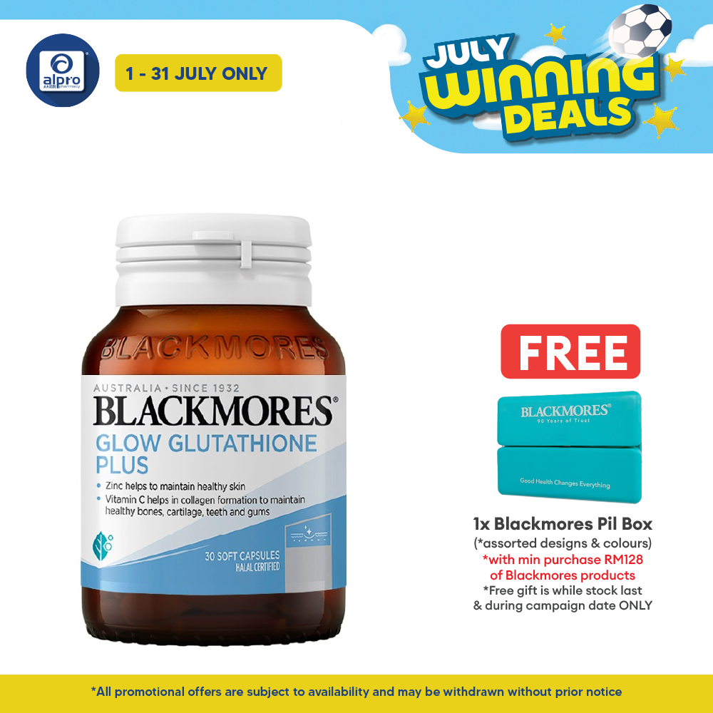 Blackmores Glow Glutathione Plus 250mg 30s | For Healthy Skin Blackmores