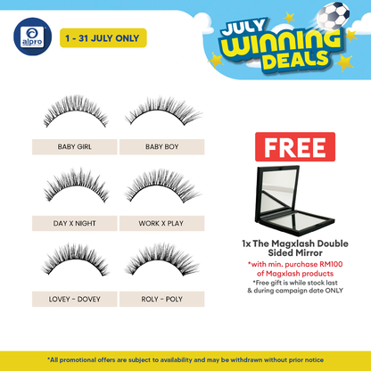 The Magxlash Invisible Magnetic Eyelashes (Baby Girl/ Baby Boy/ Day×Night/ Work×Play/ Lovey-Dovey/ Roly-Poly/ Airy) THE MAGXLASH