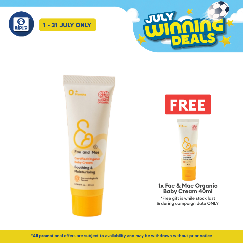 Fae & Mae Organic Baby Cream 20mL Fae and Mae