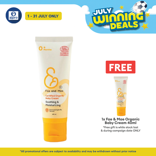 Fae & Mae Organic Baby Cream 40mL | Organic-Based Gentle on Sensitive Skin Fae and Mae