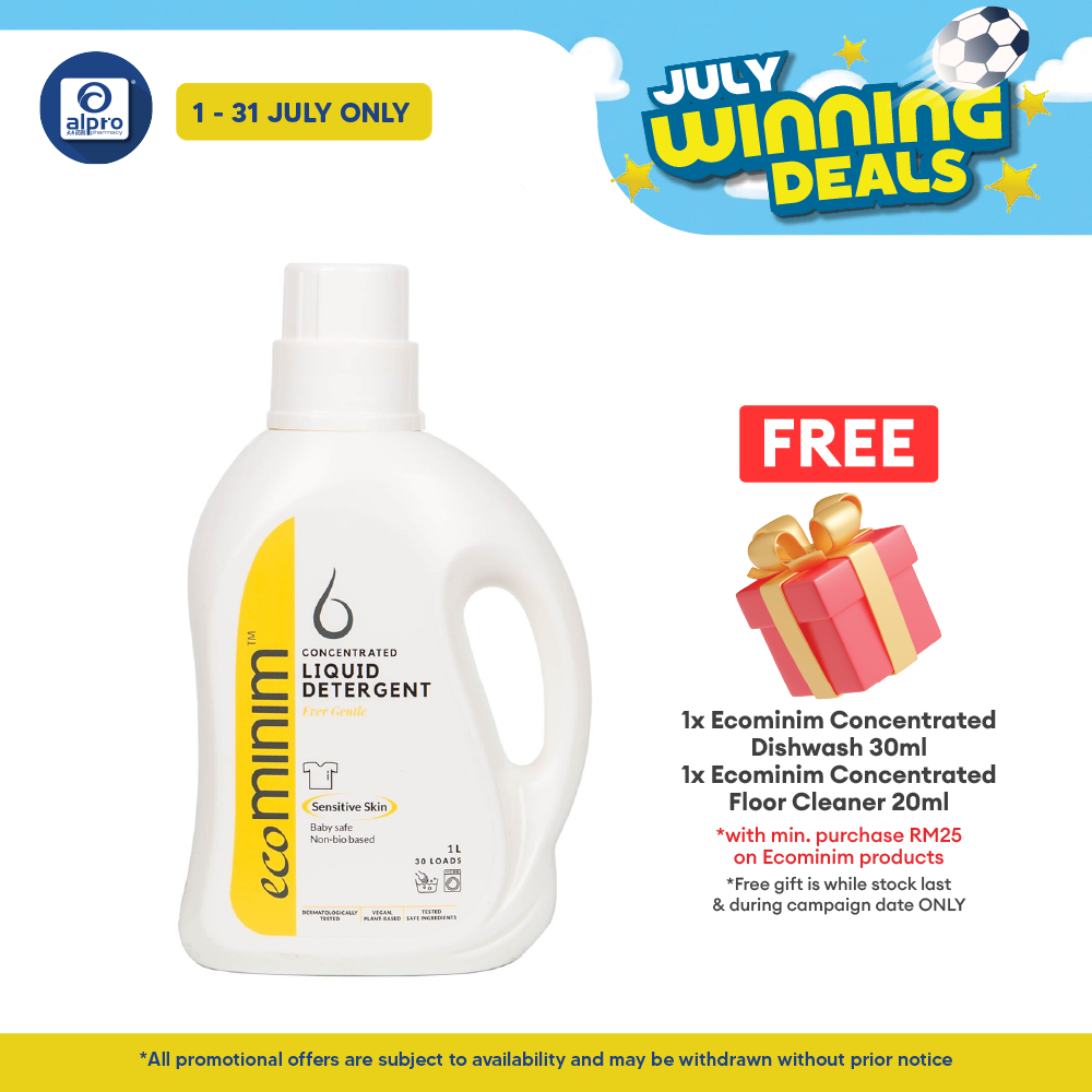 Ecominim Detergent Liquid - Ever Gentle 1L | Guard Colors & Skin ECOMINIM