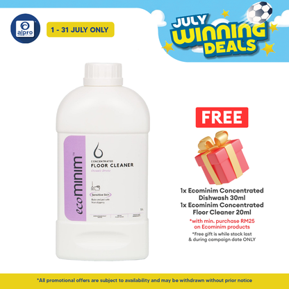 Ecominim Floor Cleaner - Oceanic Breeze 1L | Fresh Pleasant Scent & Plant Derived Surfactants ECOMINIM
