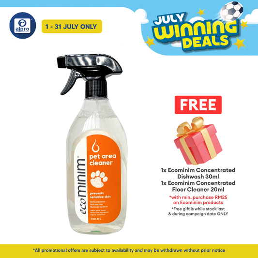 Ecominim Pet Area Cleaner 500mL | Plant Based Ingredients & Non-Toxic ECOMINIM