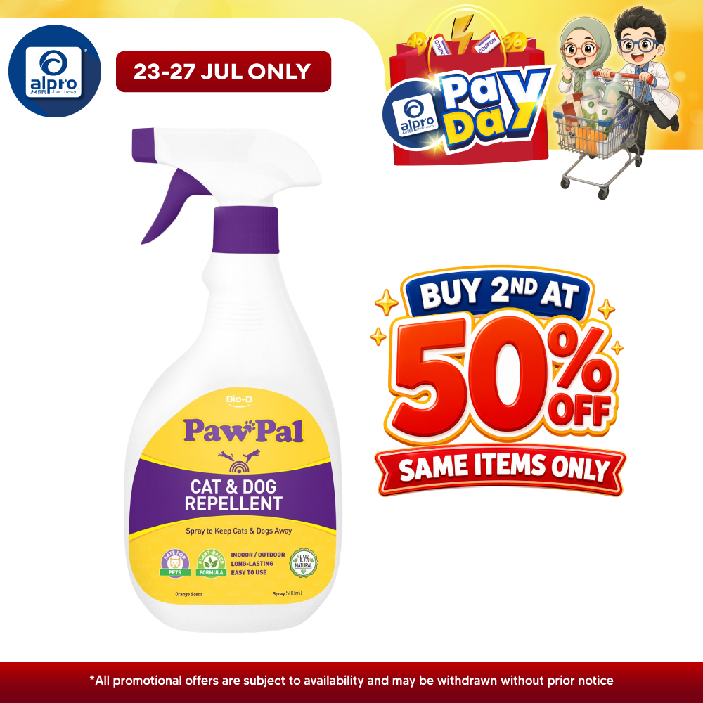 Bio-D Pawpal Cat & Dog Repellent Spray 500mL | Natural Active Ingredient & Up to 12 Hours Effective BIO-D