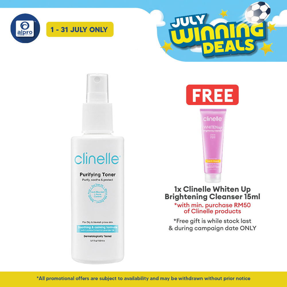 Clinelle Purifying Toner 150mL | Soothing & Calming Formula Clinelle