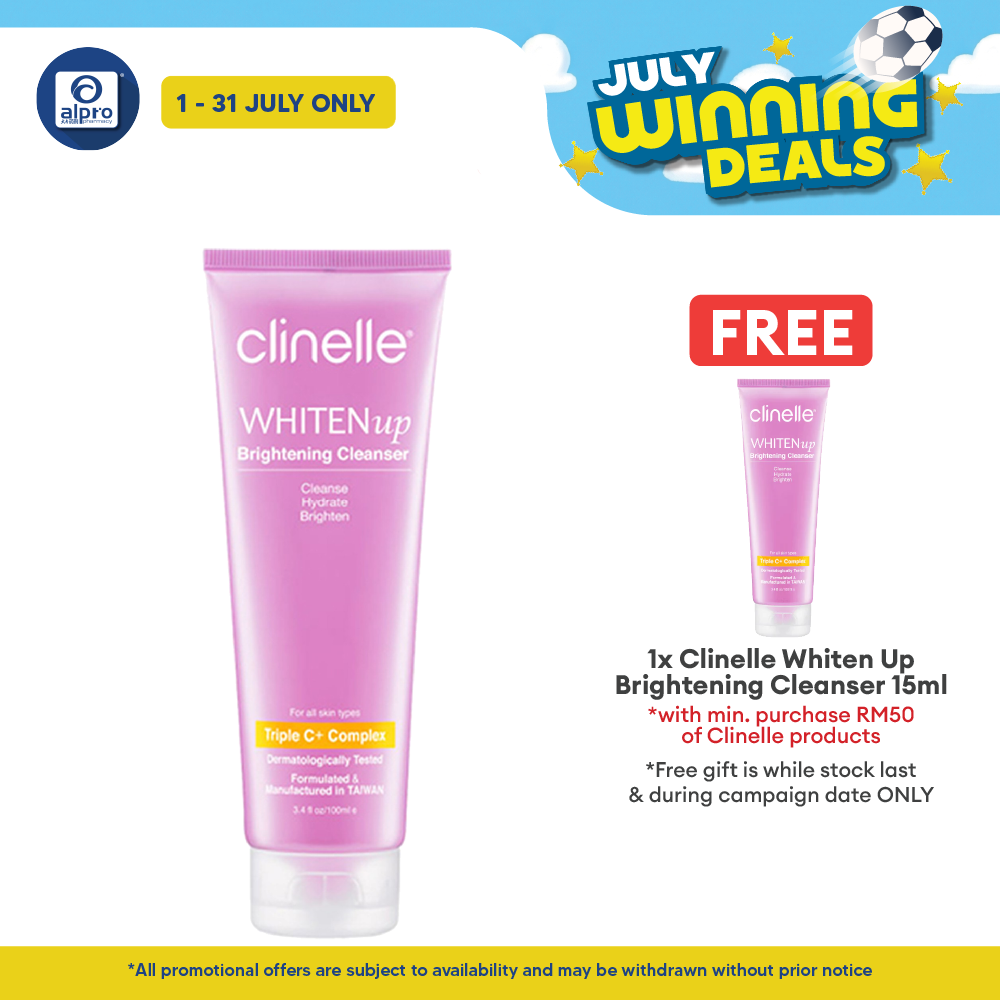 Clinelle WHITENup Brightening Cleanser 100mL | Gentle Non-Drying Formula & Whitens Skin Clinelle