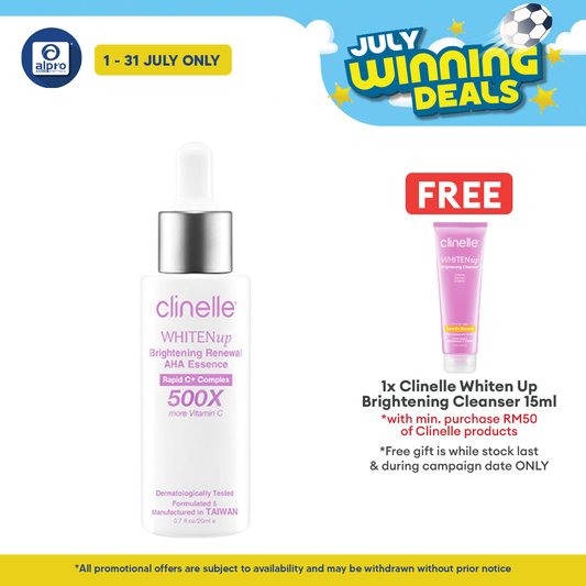 Clinelle WHITENup Brightening Renewal AHA Essence 20mL | Prevents Formation of Dark Spots Clinelle