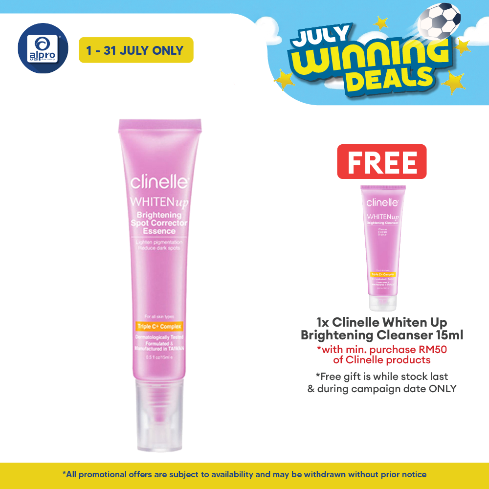 Clinelle WHITENup Brightening Spot Corrector Essence 15mL | Reduce Dark & Aged Spots Clinelle