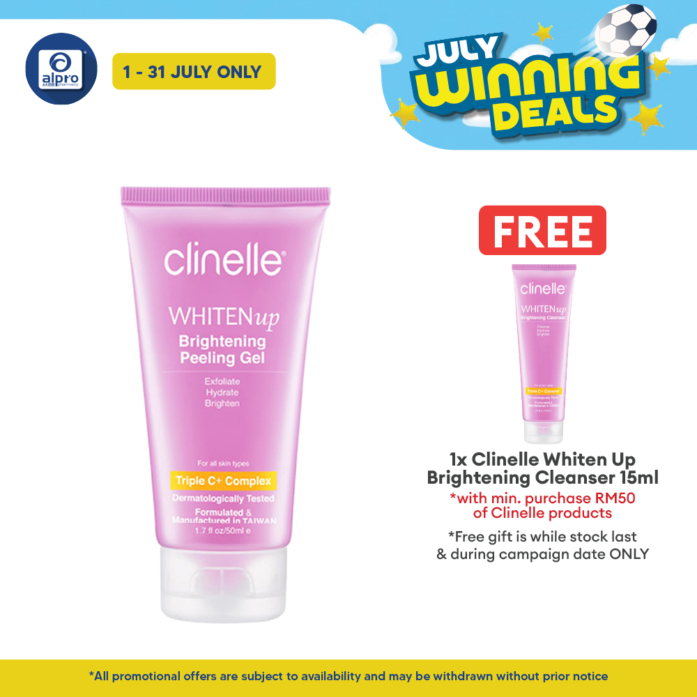Clinelle WHITENup Brightening Peeling Gel 50mL | Improve Skin Tone & Glowing Skin Clinelle