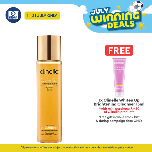 Clinelle Caviar Gold Firming Lotion 150mL | Results in Supple, Smooth & Elastic Skin Clinelle