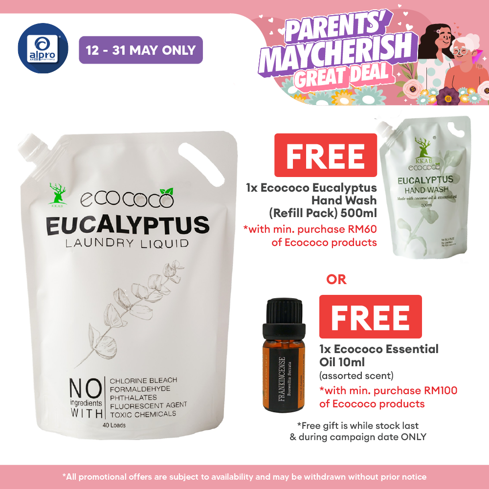 ecococo Eucalyptus Laundry Refill 2kg | Naturally Soft & Safe for Sensitive Skin ecococo