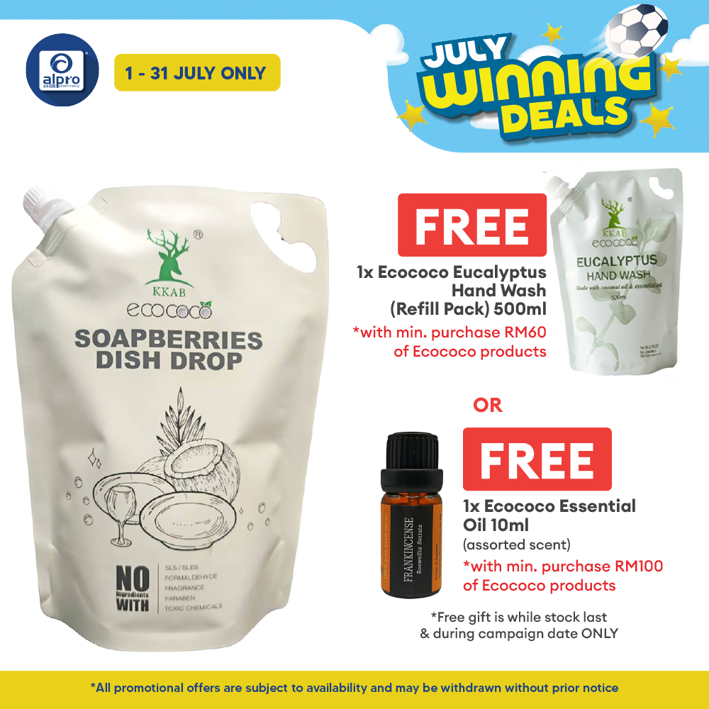 ecococo Soapberries Dish Drop Refill 2kg | Food Grade Formula & Skin Friendly ecococo