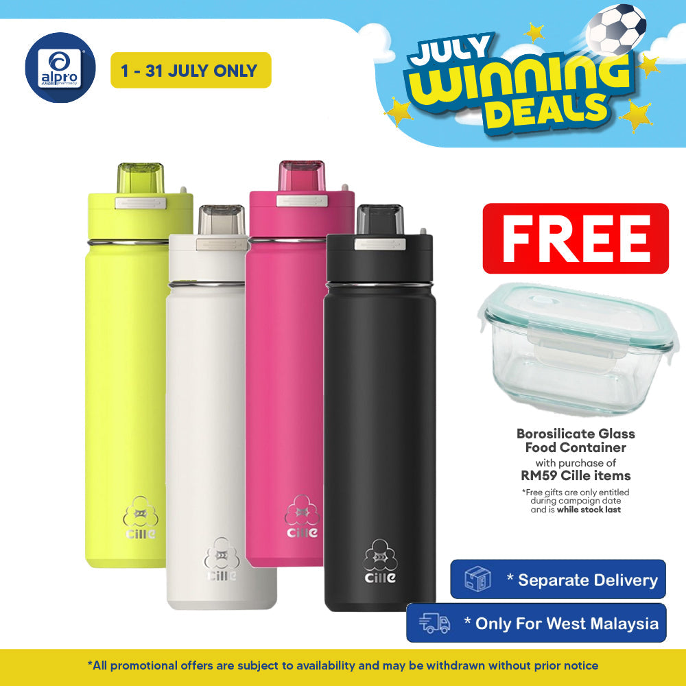 Cille 314 Stainless Steel Tumbler 720mL (XB-25101-720) | Leak-Proof with Straw & Direct Drinking Cille