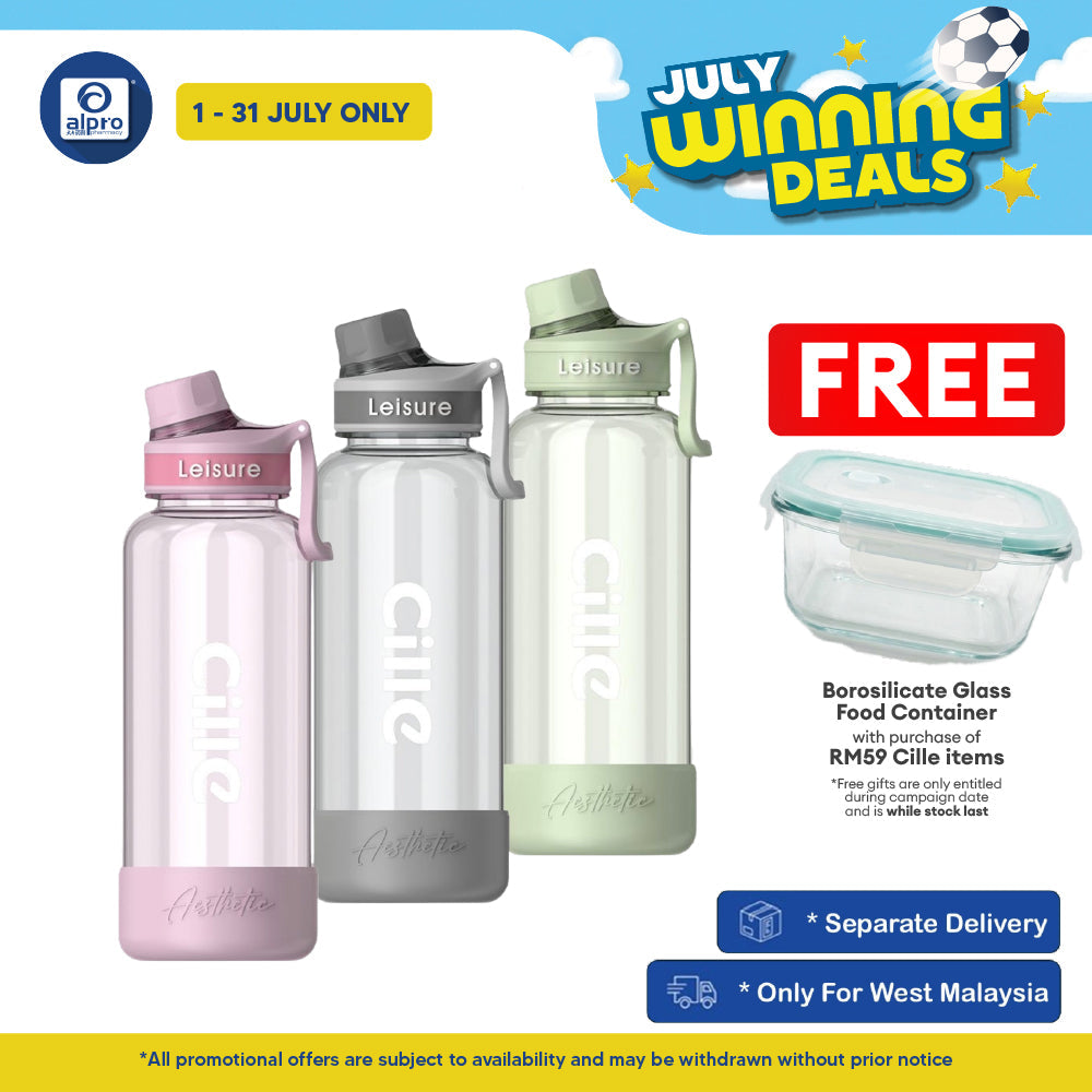 Cille Tritan BPA-Free Water Bottle Large Volume 1000mL (XL-2519-1.0) | BPA Free & Lightweight Body Cille