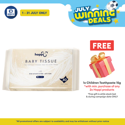 Hoppi RoyalDream Baby Tissue 40s | Infused with Lotion & Ultra-Soft Texture Hoppi