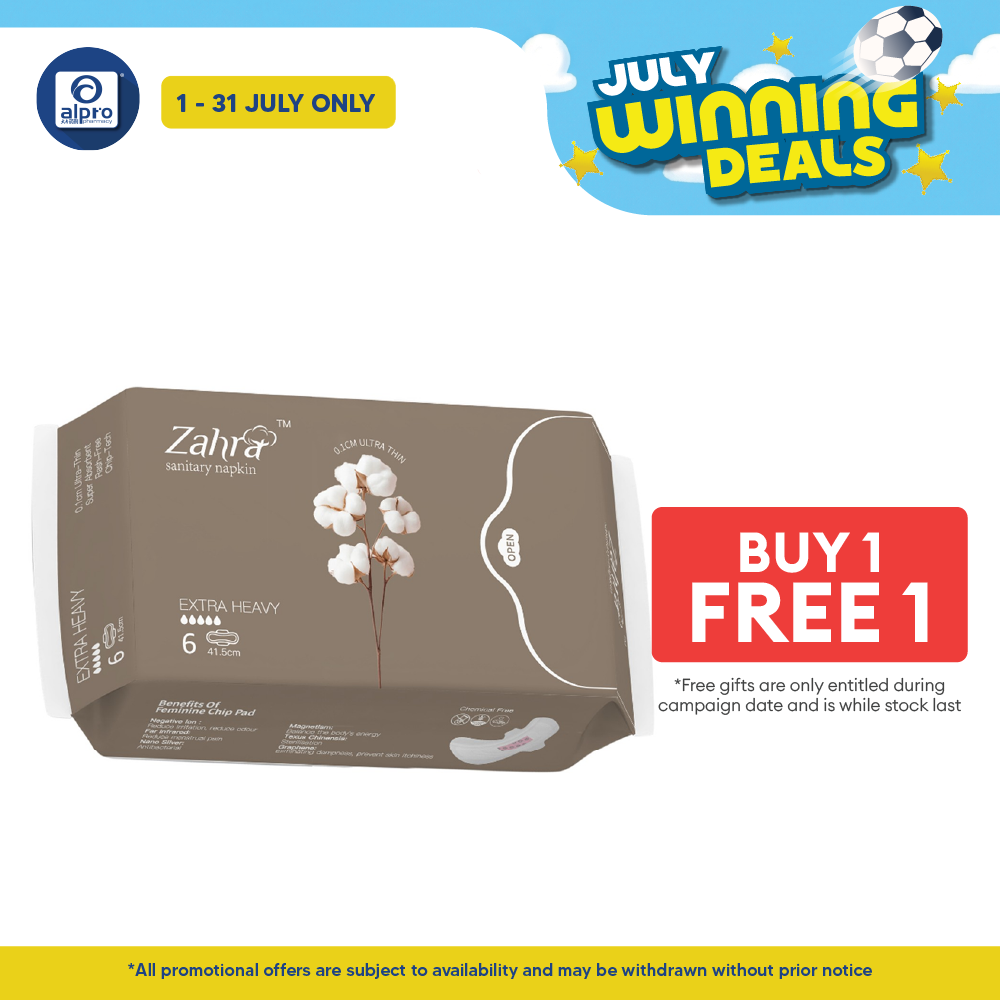 Zahra Extra Heavy Flow Pad 415mm 6s | Fast Absorption & Ultra-Soft ZAHRA