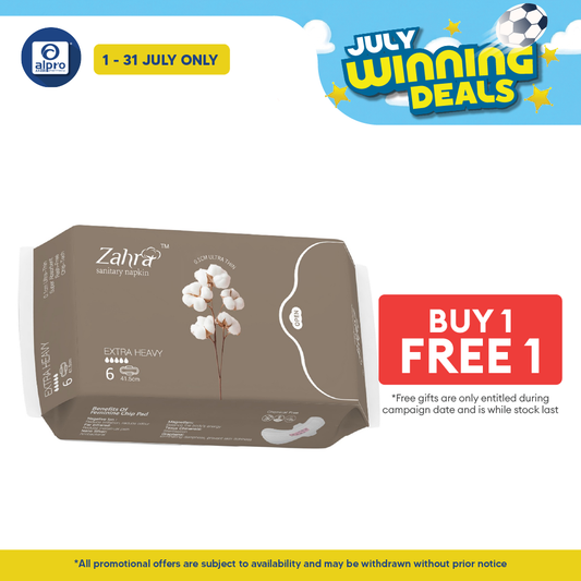 Zahra Extra Heavy Flow Pad 415mm 6s | Fast Absorption & Ultra-Soft ZAHRA