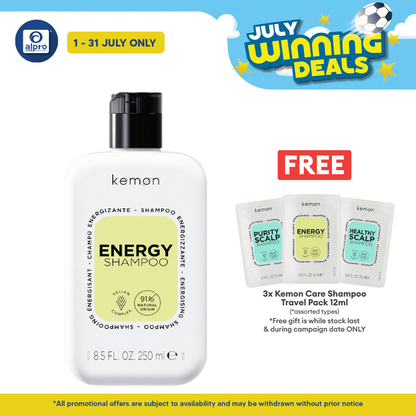 Kemon Care Energy Shampoo 250mL | Supports Healthy & Vigorous Hair Growth Kemon