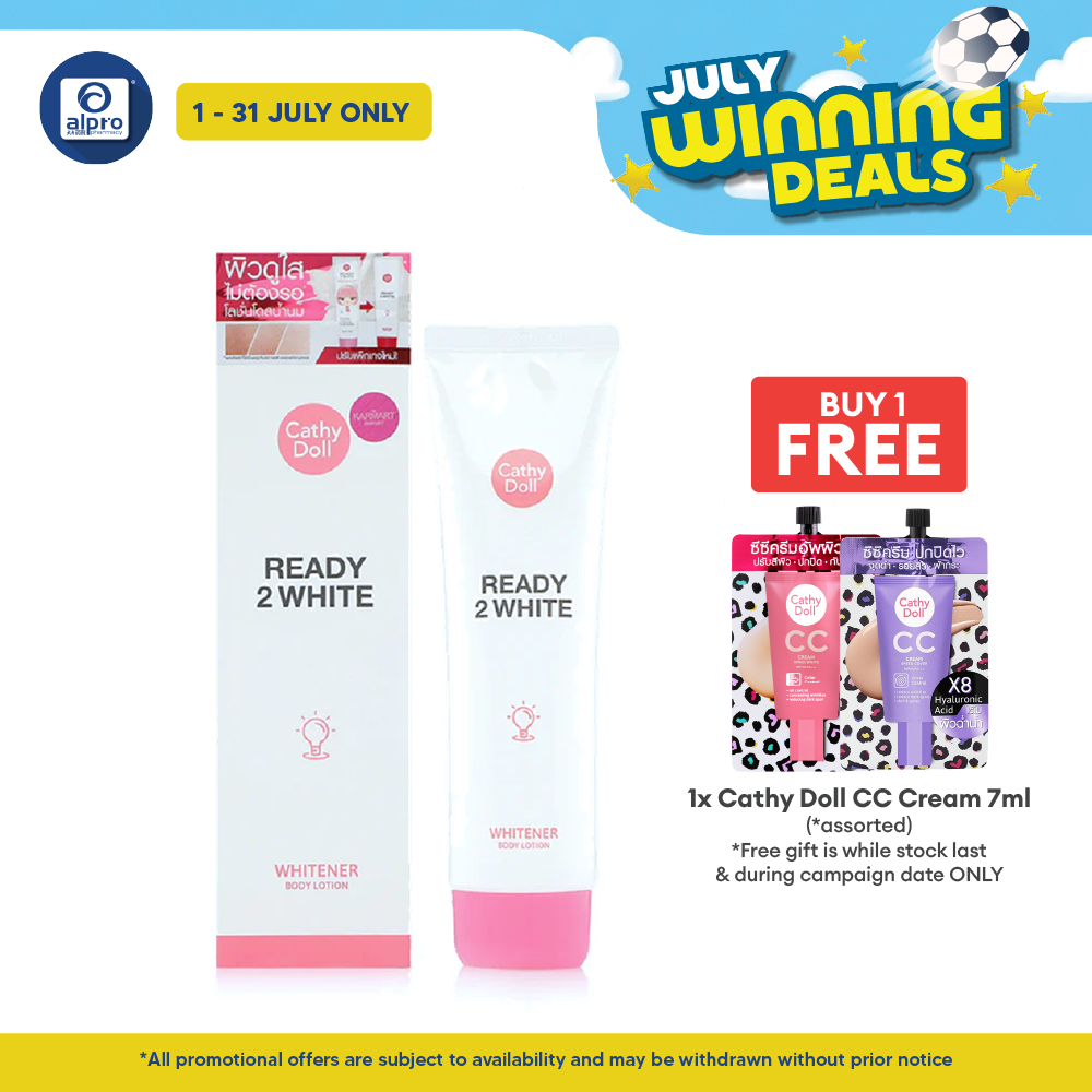 Cathy Doll Ready 2 White Whitener Body Lotion 150mL | Bright & Radiant Skin Cathy Doll