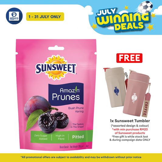 Sunsweet USA Pitted Prunes 200g | Rich in Fibre & Low Glycaemic Index Sunsweet