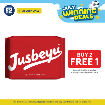 Jusbeyu Sanitary Pad 290mm ×8s | Ultra Soft & Instant Absorption Layer Jusbeyu