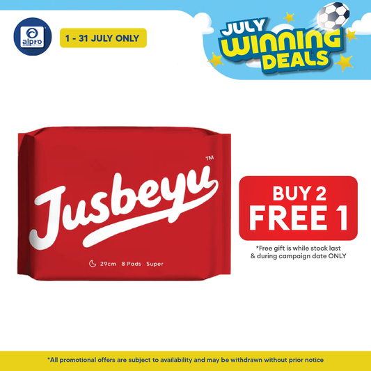 Jusbeyu Sanitary Pad 290mm ×8s | Ultra Soft & Instant Absorption Layer Jusbeyu