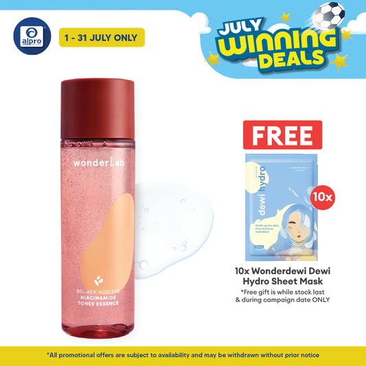 WonderLab BEL-AEK Ageless Niacinamide Toner Essence 150mL | Boosts Skin Repair & Glowing Skin WONDERLAB