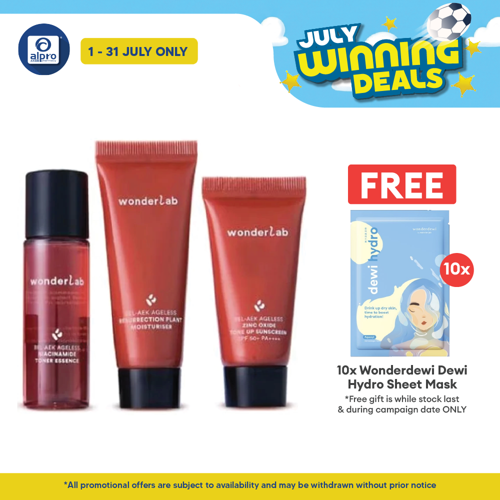 WonderLab BEL-AEK Ageless Basic Travel Kit Travel Kit 3s | Quick Skin Care On The Go WONDERLAB