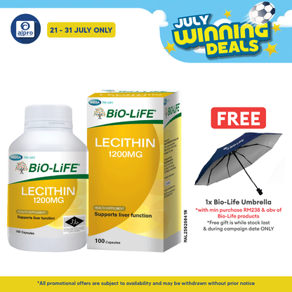 Bio-Life Lecithin 1200mg 100s | Nutritional Supplement for Supporting Liver Function Bio-life