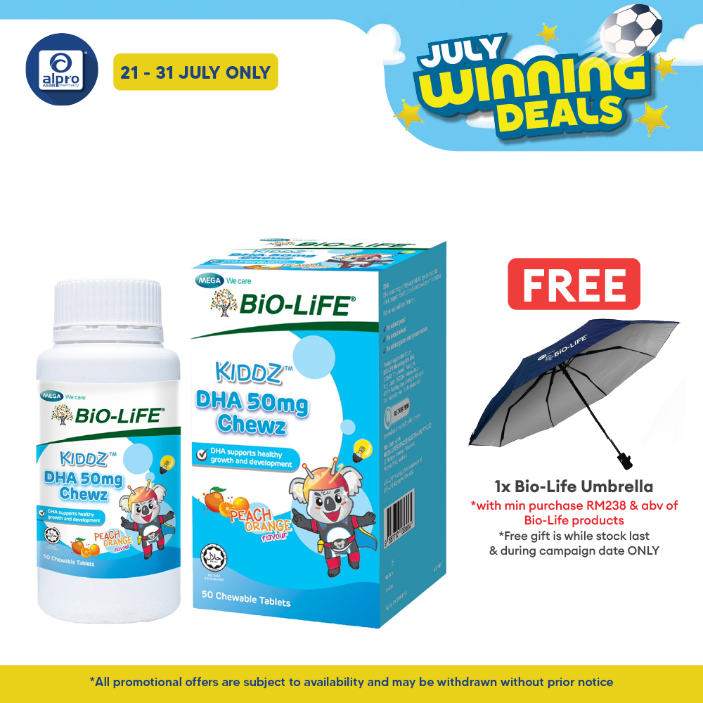 Bio-Life Kiddz DHA Chewz 50s | Supports Healthy Growth & Development Bio-life