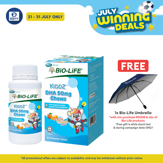 Bio-Life Kiddz DHA Chewz 50s | Supports Healthy Growth & Development Bio-life
