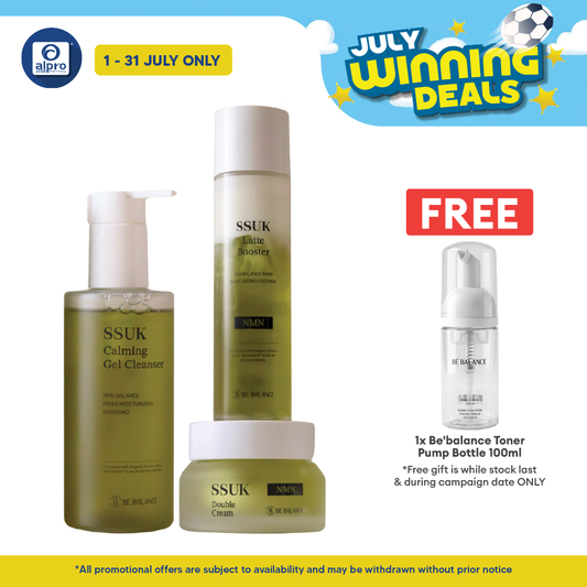 BE'BALANCE SSUK Routine 3 Piece Skincare Set | Gentle Hydration & Soothing BE'BALANCE