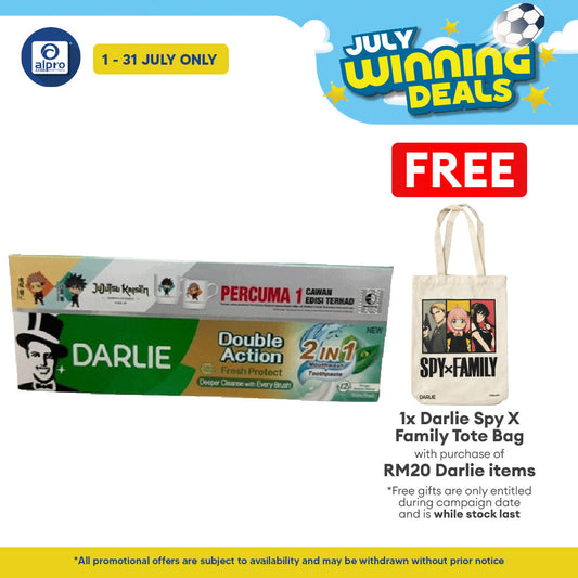 Darlie Double Action Fresh Protect 2in1 160g 2s | Free Jujutsu Kaisen Mug Darlie