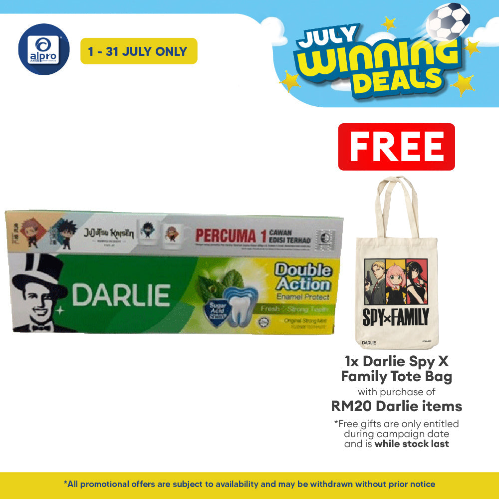 Darlie Double Action Strong Mint 200g 2s | Free Jujutsu Kaisen Mug Darlie