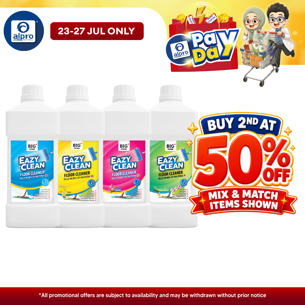 Big+ EazyClean Floor Cleaner (Floral/ Serai/ Yuzu/ Candy) 1000mL | Removes Dirt & Grime Easily Big+