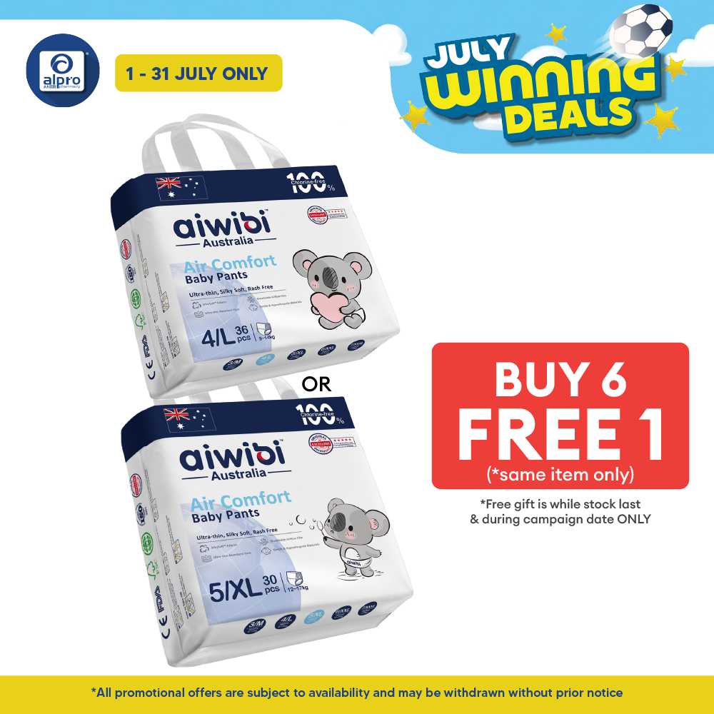 Aiwibi Baby Pant Diapers Air Comfort (L 36s / XL 30s) | Silky-Soft Texture & Fast Absorption aiwibi