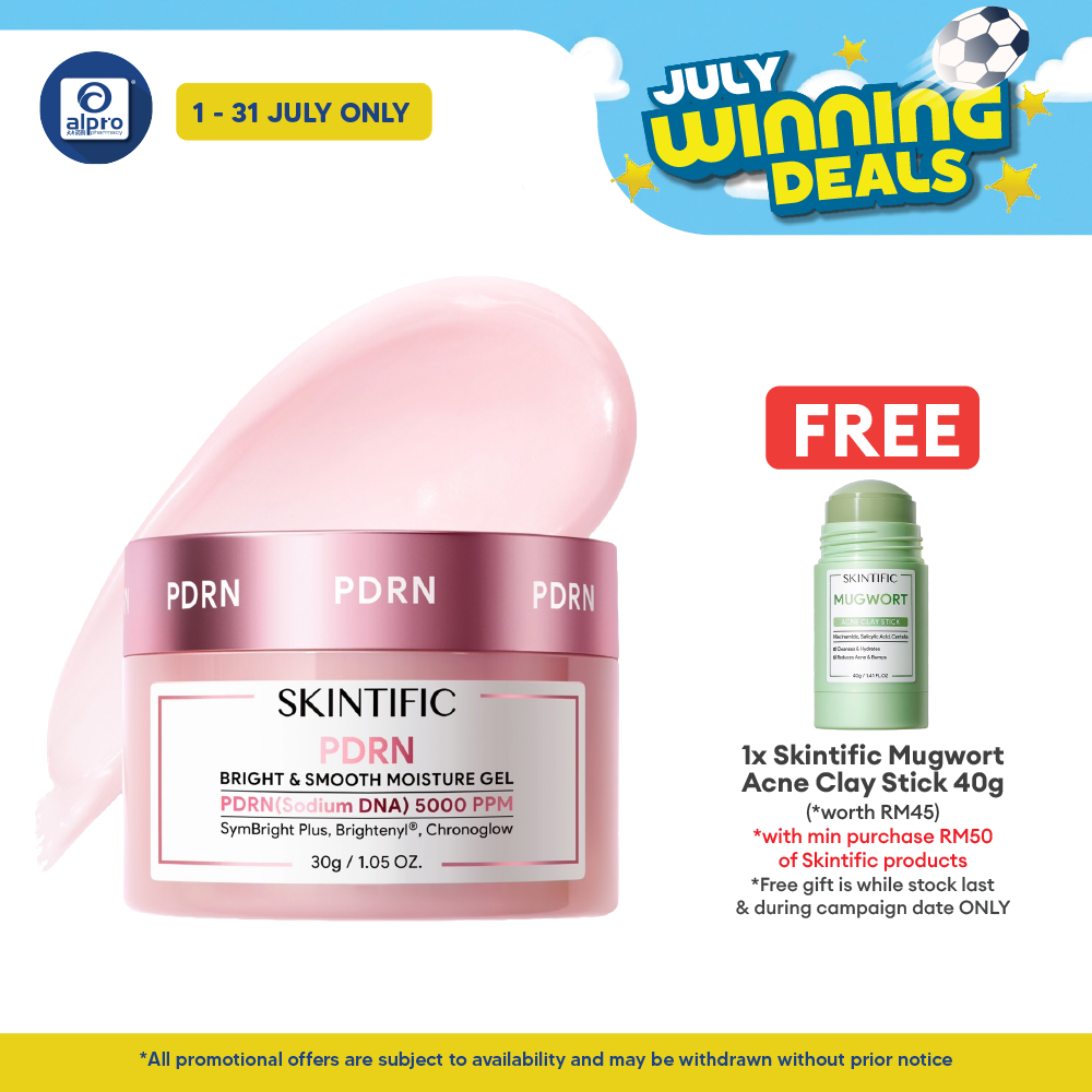 Skintific Rose PDRN Bright & Smooth Moisturiser 30g | Instant Hydration & Plump Skin Skintific
