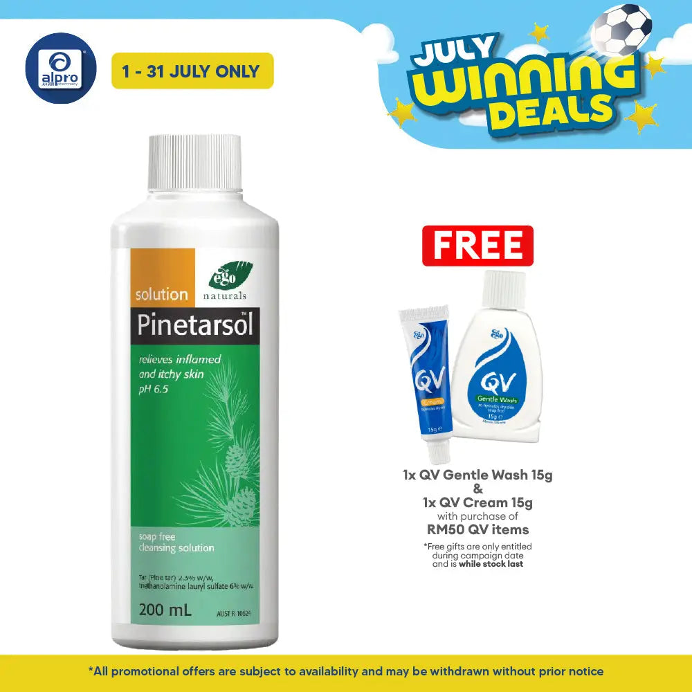 Ego Pinetarsol Sol. 200ml | Soap-free Cleanser QV