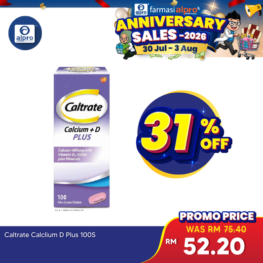 Caltrate Calclium D Plus 100s | Supports Muscle and Bone Health