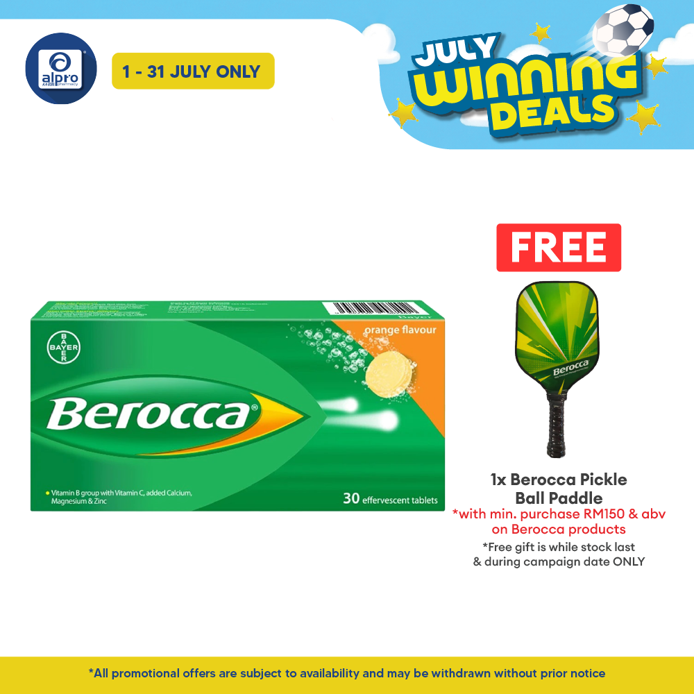 Berocca Effervescent Vitamin C Orange 30s | Helps Reduce Tiredness and Fatigue Berocca