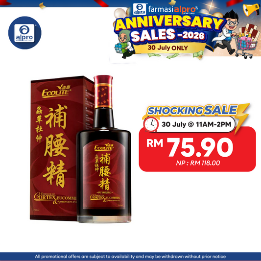 Ecolite Pu Yao Jing Herbal Tonic 750ml | Strengthen Back & Improves Overall Well-being Ecolite