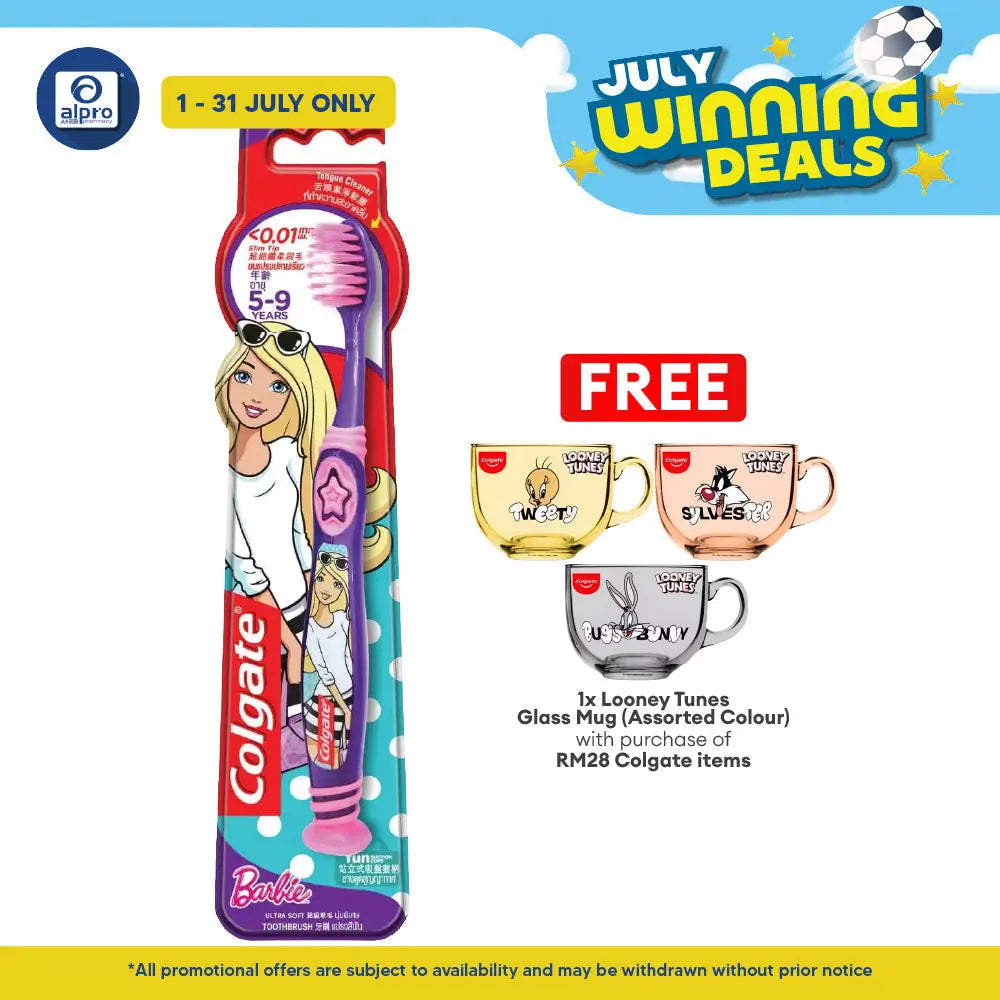 Colgate Toothbrush Barbie Ultra Soft 5-9 Years 1s Colgate