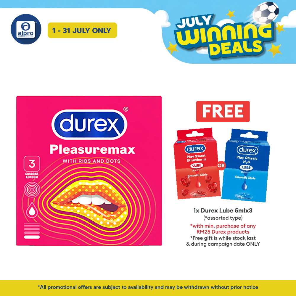 Durex Pleasuremax Easy-on Condom 3s Durex