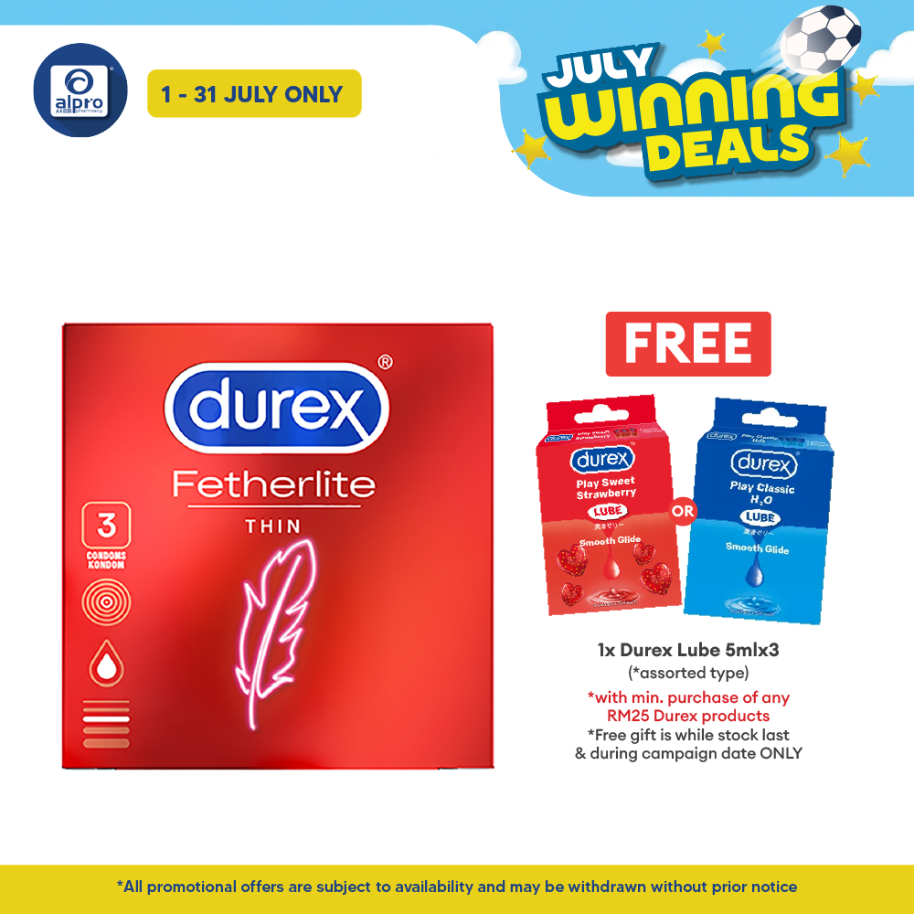Durex Fetherlite Easy-on Condom (3's) Durex