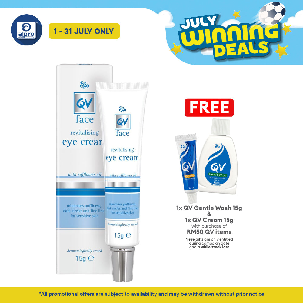 QV Face Revitalising Eye Cream 15g | Reduce Puffiness & Dark Circles QV