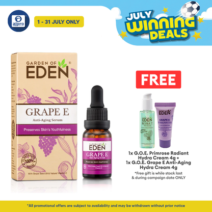 Garden of Eden Grape E Anti-Aging Serum 15ml | Reduce Wrinkles & Fine Line Garden Of Eden