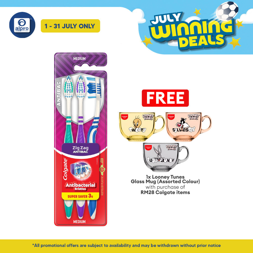 Colgate Zig Zag Medium 3s | Reach Deep Between Teeth Colgate