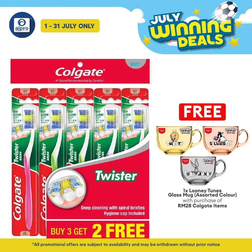 Colgate Toothbrush Twister Fresh Soft 5s Colgate