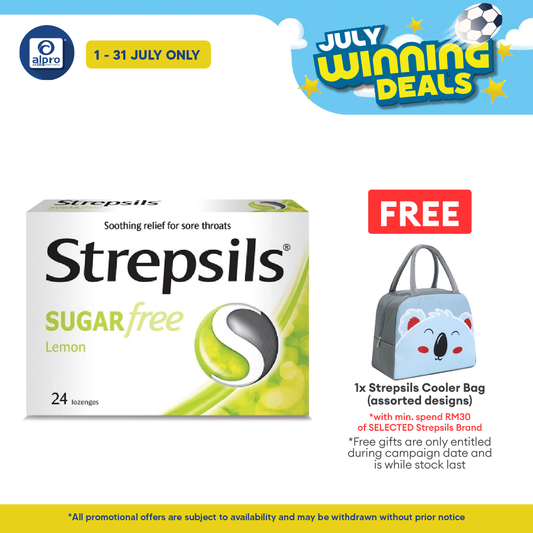 Strepsils Lemon Sugar Free 24s | Symptomatic Mouth and Throat Relief Strepsils